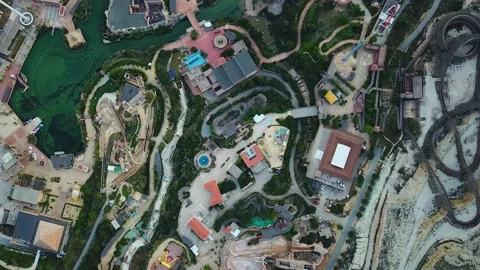 Top View to the theme park Stock Footage 239656775