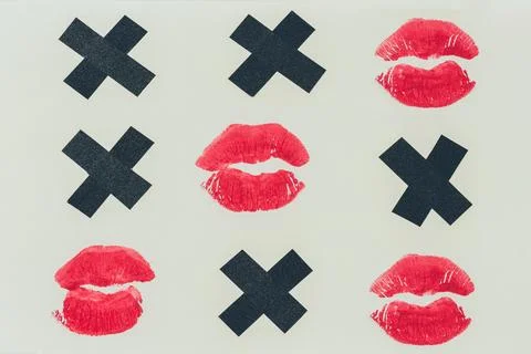 Top view tic tac toe Stock Photos