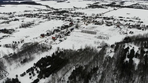 Top view at the timber house Stock Footage 103614409
