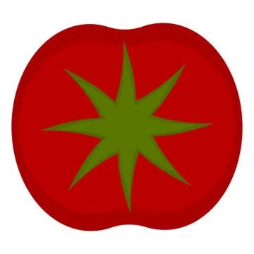 Top view of a tomato Stock Illustration