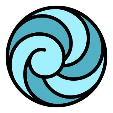 Top view tornado icon color outline vector Stock Illustration