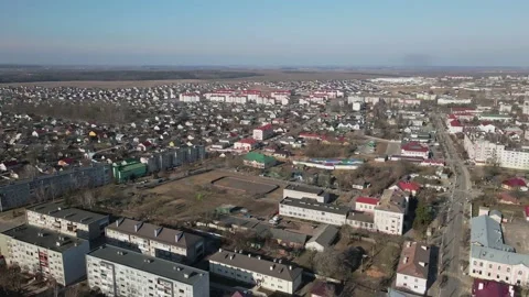Top view of the town hall and the Church in the city of Nesvizh. Belarus Stock-Footage 223165385