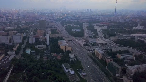 Top view of Traffic Prospekt Myra Stock Footage 100333102