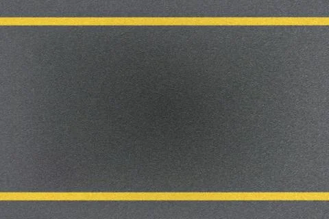 Top view of traffic yellow line marking on metal platform, abstract backgroun Stock Illustration