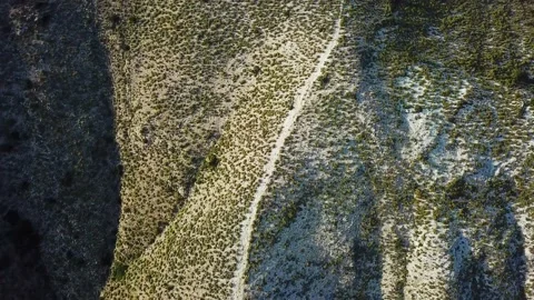 Top view of the trail in the mountains Stock Footage 239656262