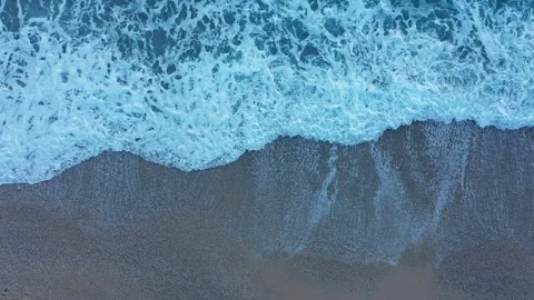 Top view of tranquil sea waves Видео 257477629