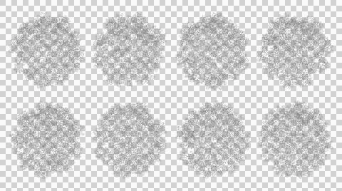 Top view tree canopy collection isolated on transparent background Stock Illustration