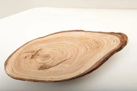 Top view of a tree stump isolated on a white background.. Stock Photos
