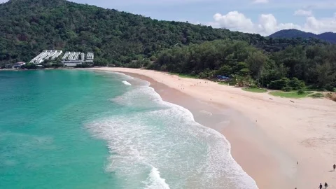 Top view of tropical beach Stock Footage 161539099