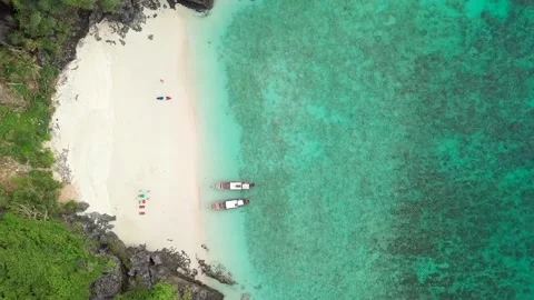 Top view of tropical beach Stock Footage 161729073