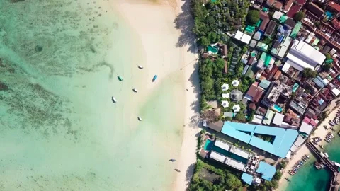 Top view of tropical beach Stock Footage 161729203