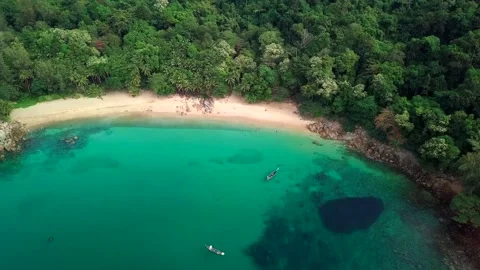 Top view of tropical beach Stock Footage 161729247