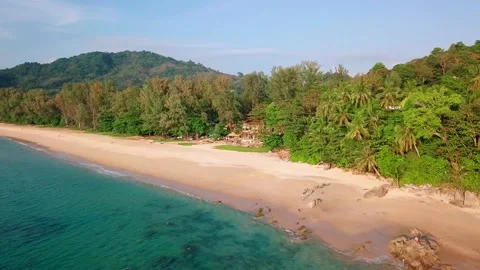 Top view of tropical beach Stock Footage 161729326