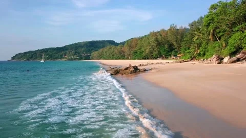 Top view of tropical beach Stock Footage 161729358