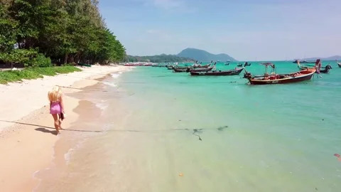 Top view of tropical beach Stock Footage 162026775