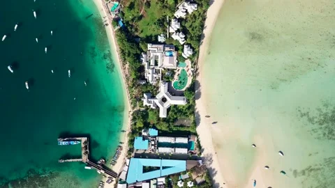 Top view of tropical beach Stock Footage 162027885