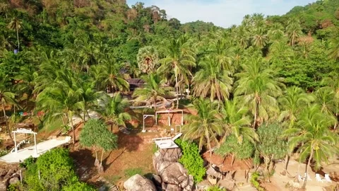 Top view of tropical beach Stock Footage 162958690