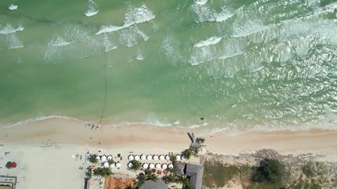 Top view of tropical beach on Phu Quoc Island, Vietnam Stock Footage 270370167