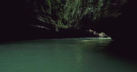 Top View Tropical River Flow Over Rocks with Clear Water Texture Video stock 332653638