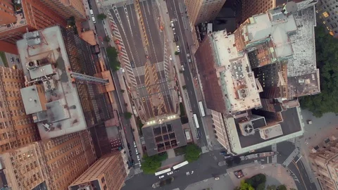 Top view of Tunnel ventilation building in NY Stock Footage 93244587