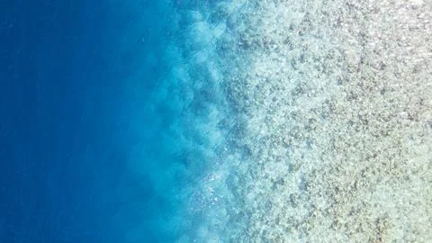 Top view of the turquoise gradient water color Stock Photos