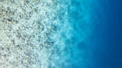 Top view of the turquoise gradient water color Stock Photos