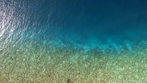 Top view of the turquoise gradient water color Stock Photos