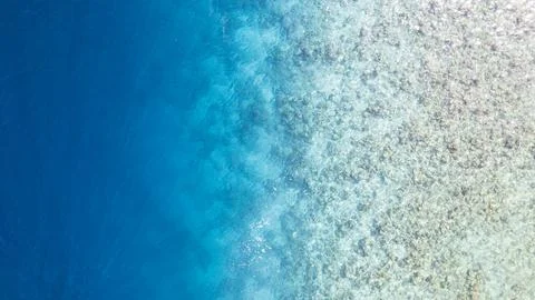 Top view of the turquoise gradient water color Stock Photos