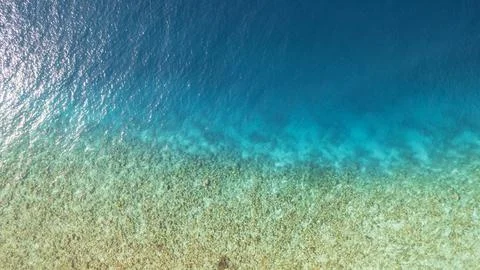 Top view of the turquoise gradient water color Stock Photos
