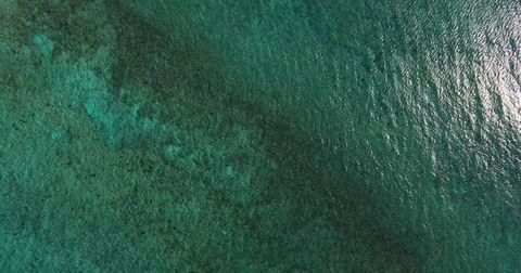 Top View of Turquoise Ocean Water Stock Footage 73528552