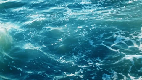 Top view of turquoise Sea surface. The texture of sea water. Transparent Video stock 146043729