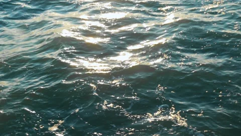 Top view of turquoise Sea surface. The texture of sea water. Transparent Video stock 146043759