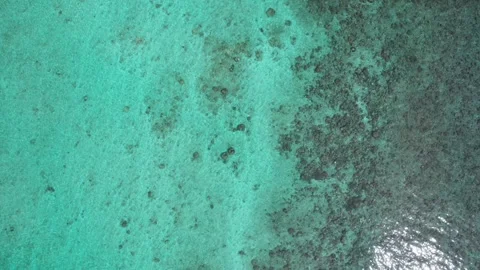 Top view of the turquoise water. Like a background. Video stock 282671417