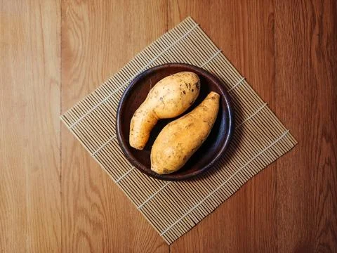 Top view of Ubi Cilembu Foto stock