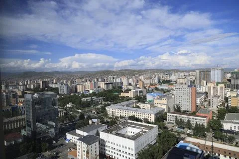Top view of Ulaanbaatar city Stock Photos