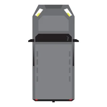 Top view of a van Stock Illustration