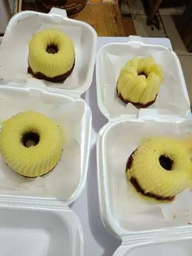 Top view of various streamed buns without topping Stock Photos