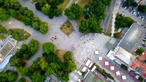 Top view of Varna park Video stock 104050642