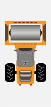 Top View Vector of roller machine Stock Illustration