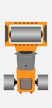 Top View Vector of roller machine Stock Illustration