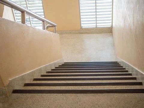 Top view before walking down the stairs Stock Photos