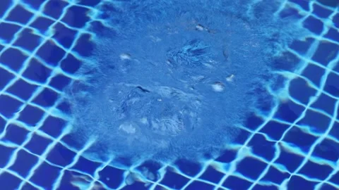 Top view of water bubble from swiming pool Stock Footage 161236119