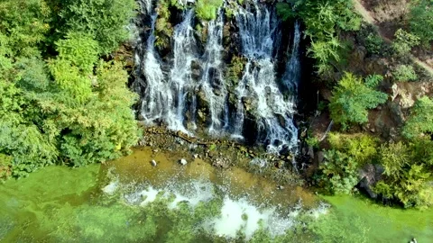 Top view of the waterfall Stock Footage 140743614