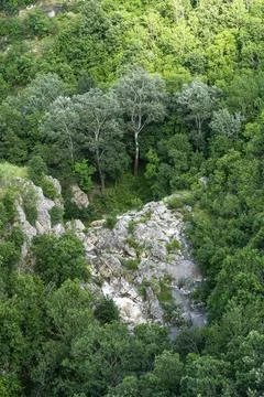 Top view of the waterfall Stock Photos