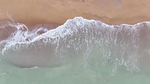 Top view wave of water bay Stock Footage 199041637