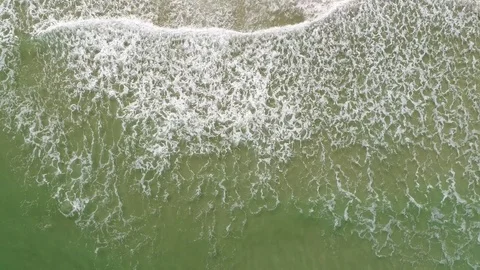 Top View of Waves in a Beach Stock Footage 77508441