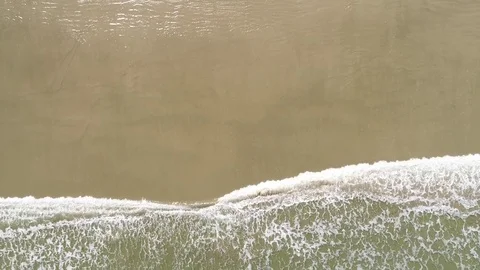 Top View of Waves in a beach Stock Footage 78000291
