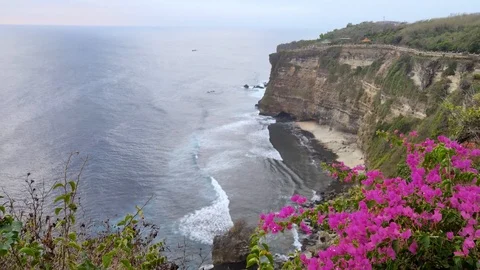 Top view of waves rolling one by one to the beach Stock Footage 117460956