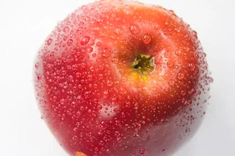 Top view of wet apple Stock Photos