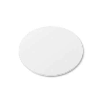Top view on white blank table coaster realistic vector illustration isolated. Stock Illustration